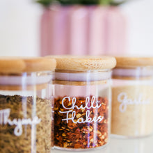 Load image into Gallery viewer, Bamboo Glass Spice Jars