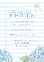 Load image into Gallery viewer, Something Blue Bridal Shower Canva Template: Editable Invitation Kit (Digital Download)
