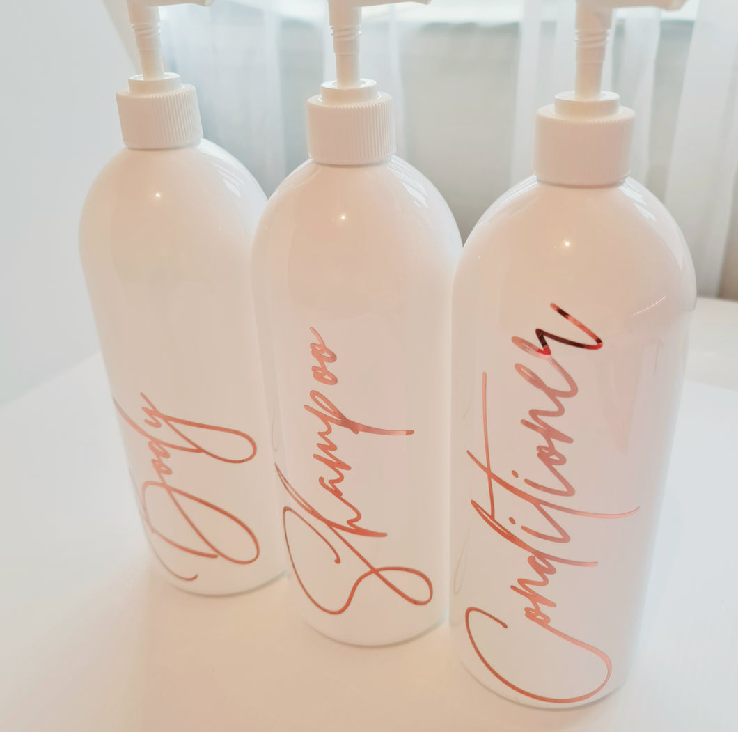 Signature Bathroom Pump Bottle Set